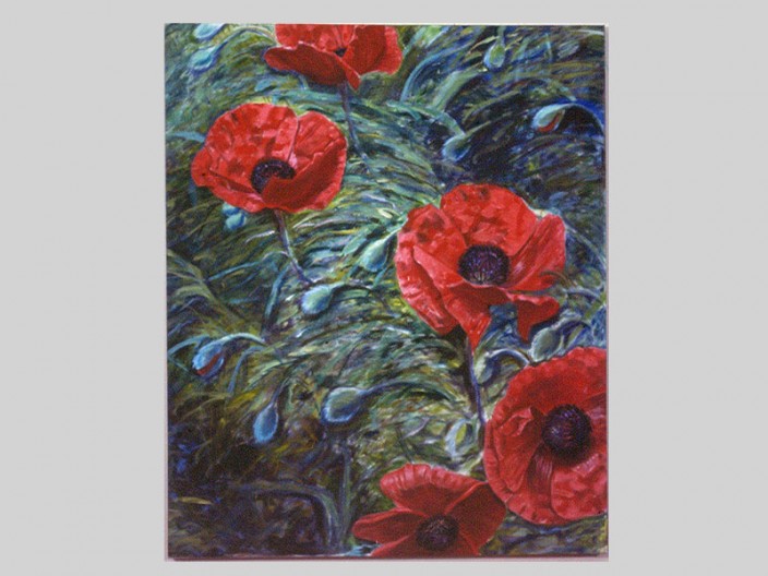 Poppies, Oil on canvas, 1983, ©2011, PPCD, LLC