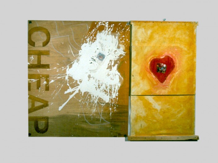 Cheap, 1995, oil-collage on canvas, ©2011, PPCD, LLC
