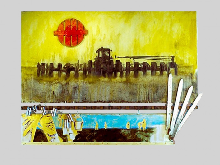 The Great American Landscape, 1996, oil - assemblage on canvas, ©2011, PPCD, LLC