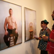 exhibit view of "Self-portrait" at UNC Pembroke