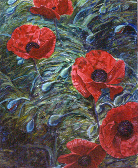 Poppies, Oil on canvas, 1983, ©2011, PPCD, LLC