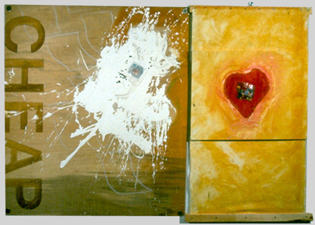 Cheap, 1995, oil-collage on canvas, ©2011, PPCD, LLC