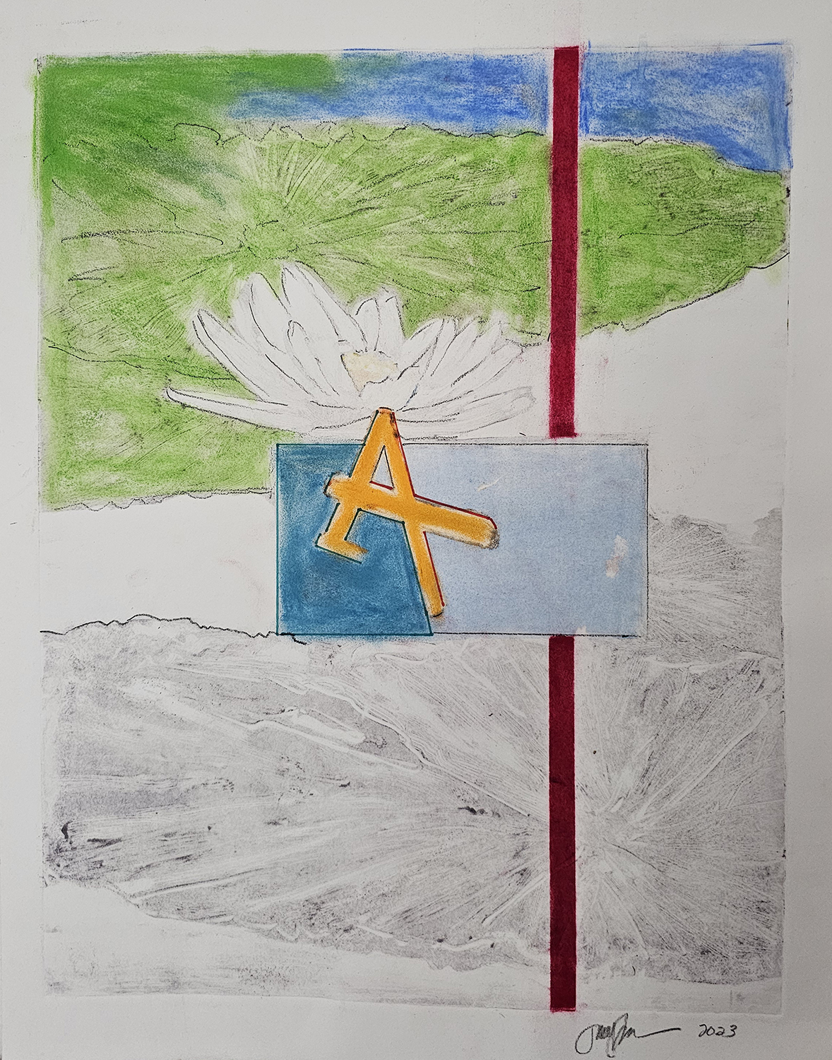 waterlily-A Waterlily A, PE Pinkman, monotype<br />