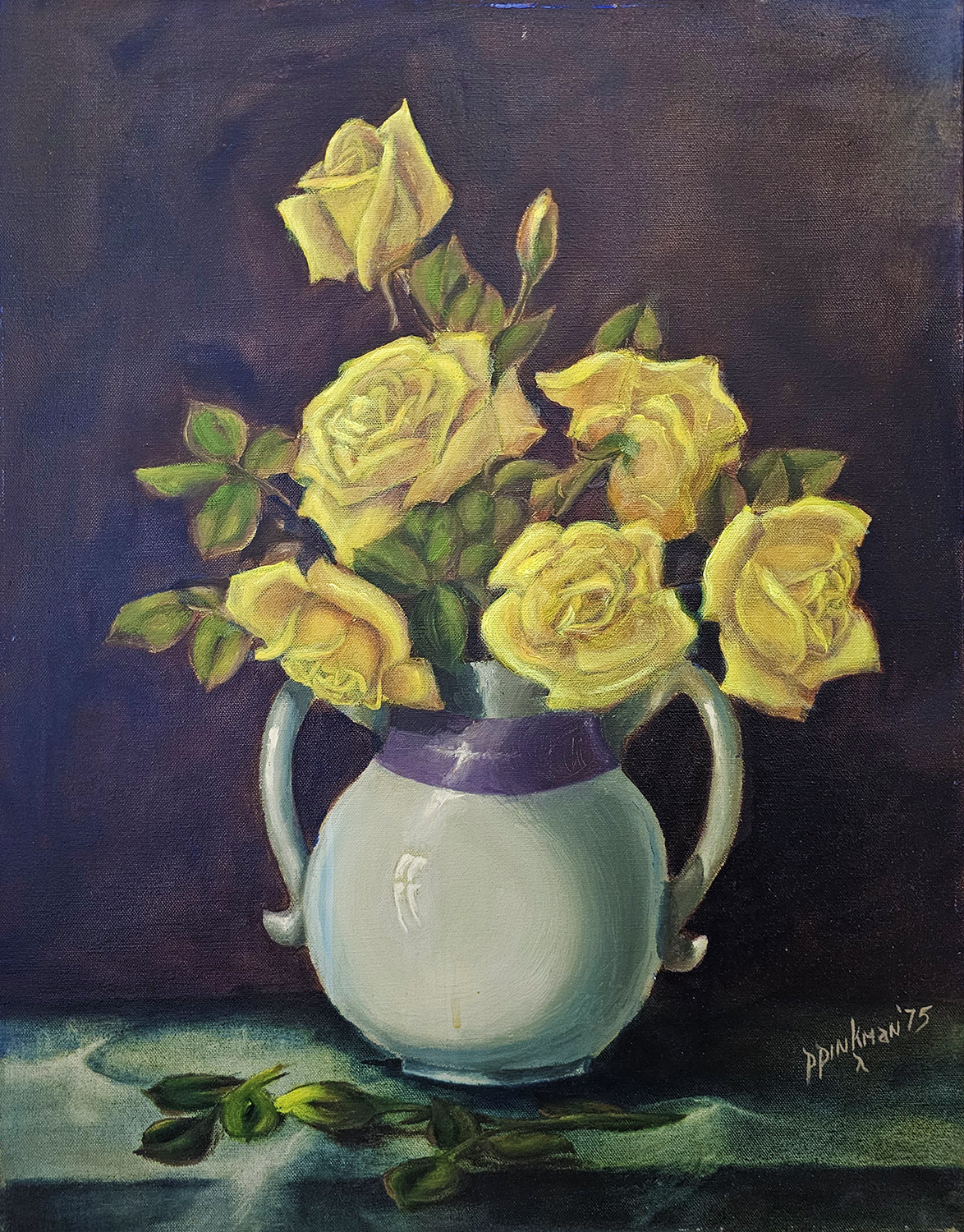 yellow roses Yellow roses, PE Pinkman, 1975, oil on canvas